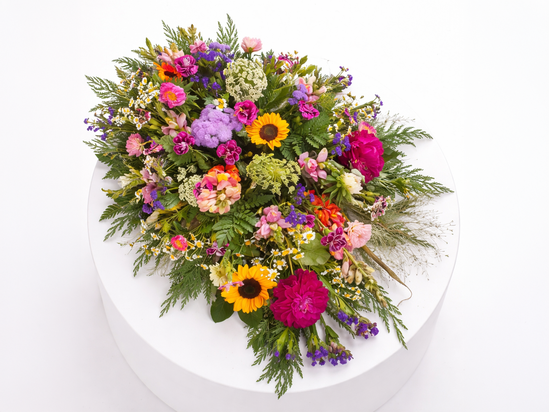 Liegestrauß ST 10 mit bunten Blumen